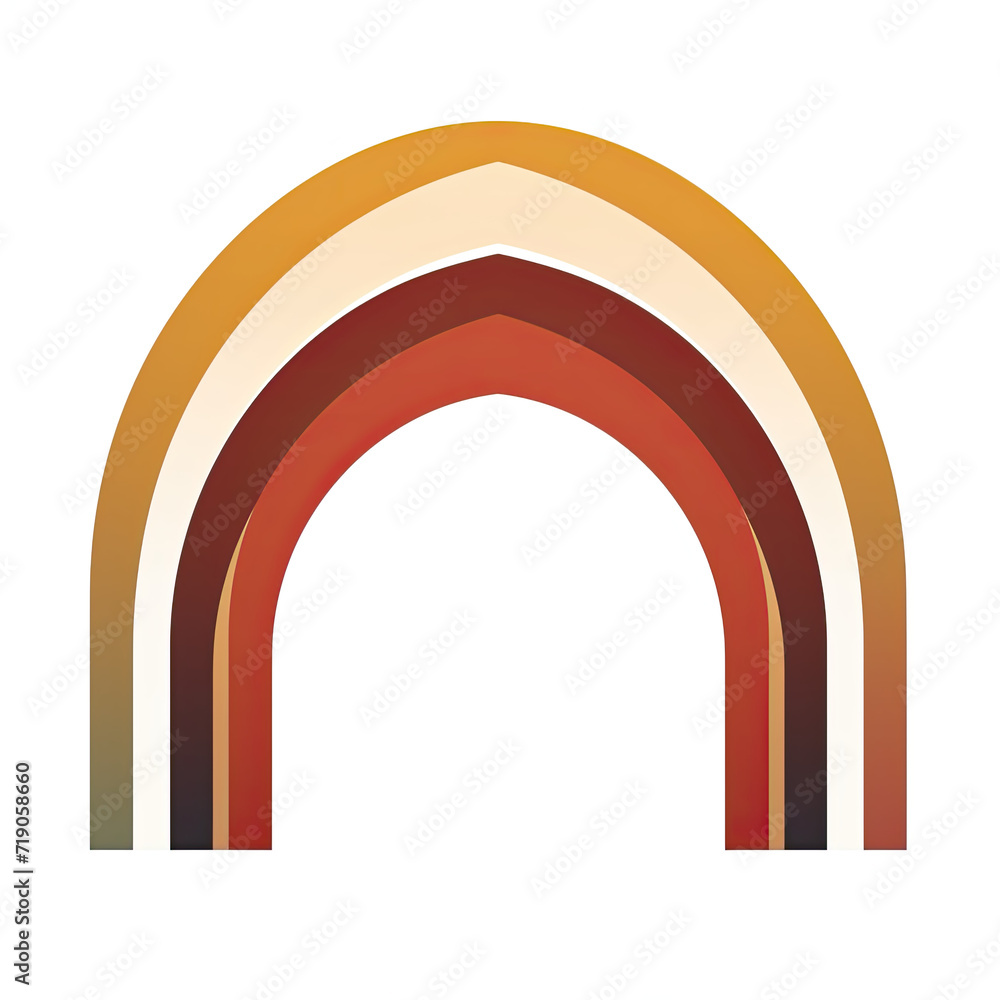 Logo illustration of a boho arches symbol Logo illustration of a boho arches symbol
