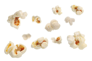 Flying popcorn on transparent background png