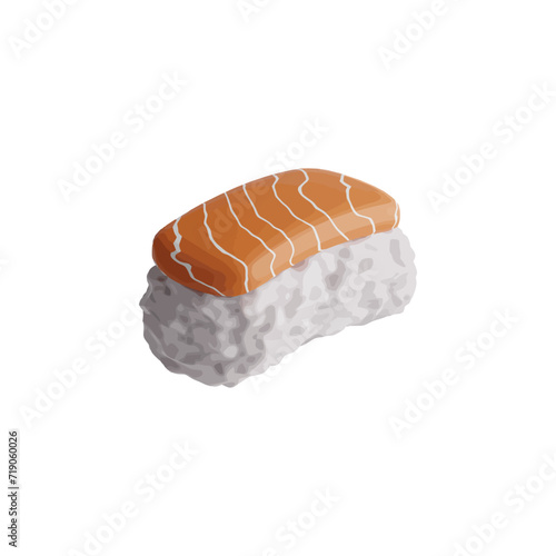 Sushi 3d icon vector illustration