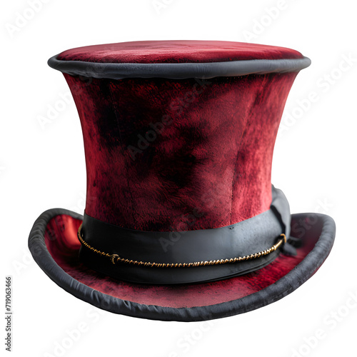 top hat isolated on transparent background ,magician png ,generative ai