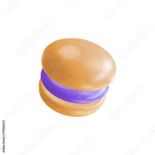 Burger 3d icon vector illustration design