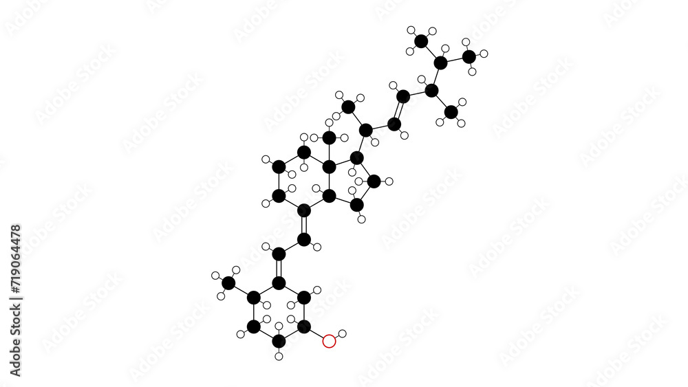 dihydrotachysterol molecule, structural chemical formula, ball-and-stick model, isolated image synthetic vitamin d dihydrotachysterol molecule, structural chemical formula, ball-and-stick model, isolated image synthetic vitamin d