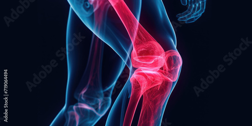 X-ray shot of a thigh tendon injury photo