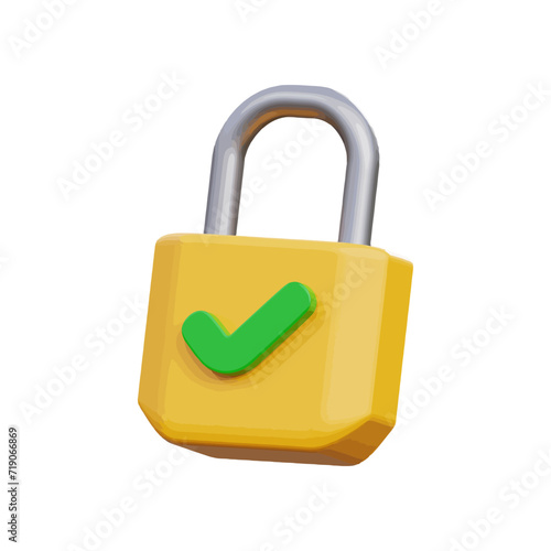 Protection security 3d icon vector illustration design