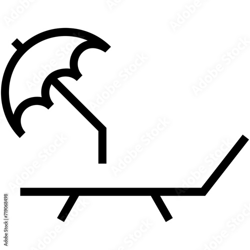 Sunbathe Vector Icon