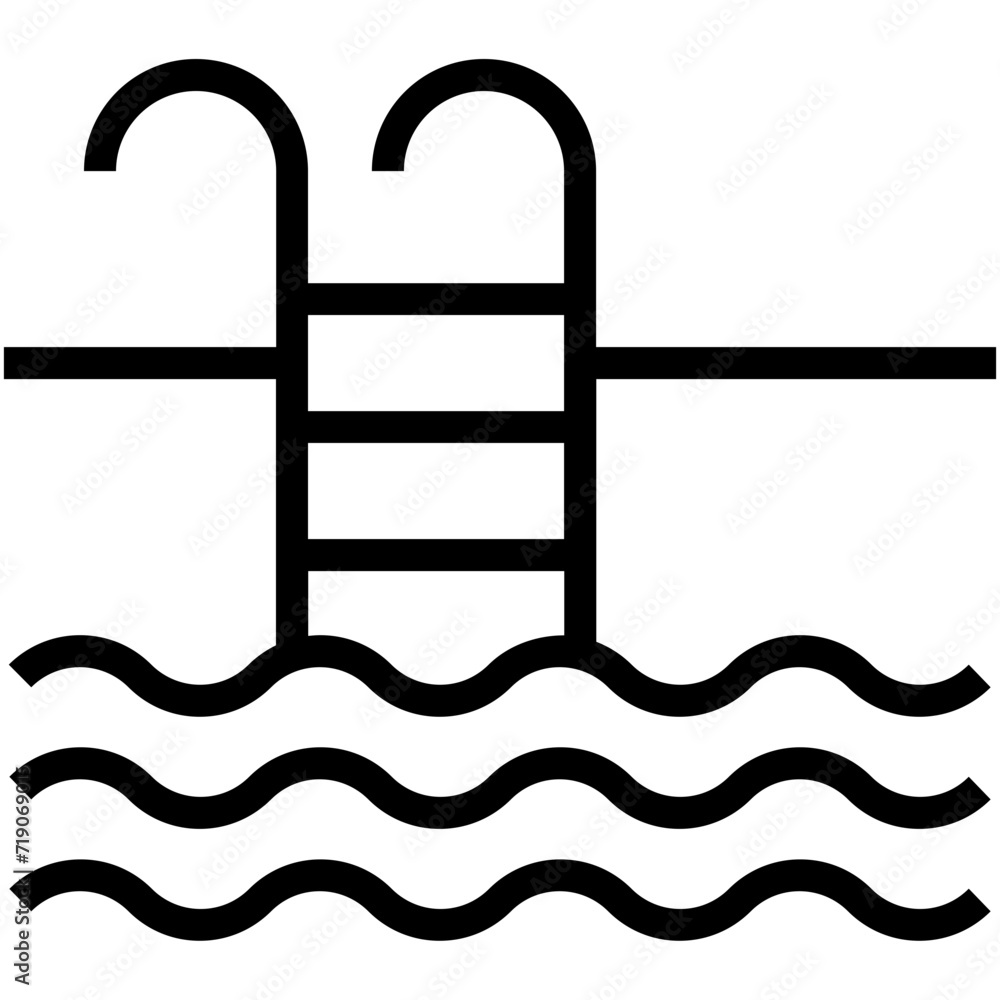 Swimming Pool Vector Icon Swimming Pool Vector Icon