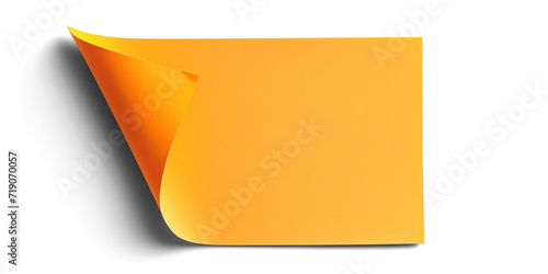 Orange Adhesive Note on Transparent Background photo