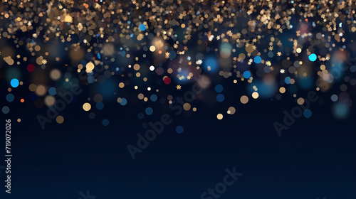 Festive decorative glitter lights background banner. Colorful abstract background with glitter