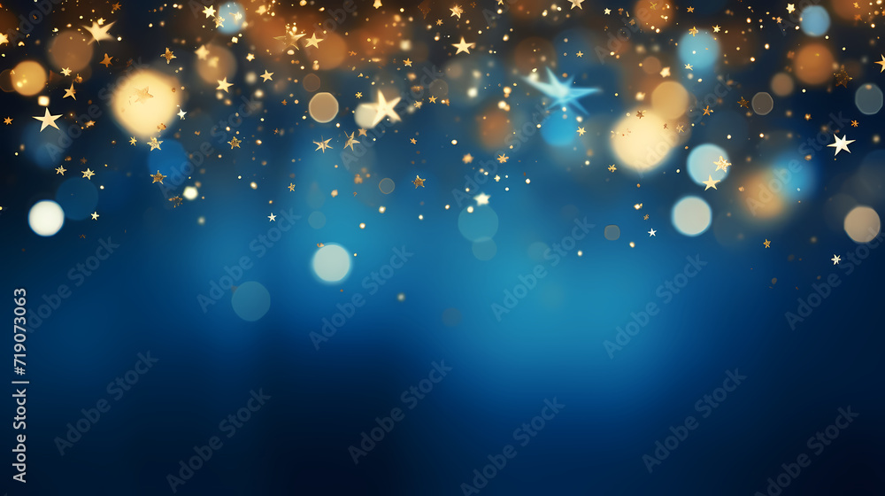 Obraz premium Festive decorative glitter lights background banner. Colorful abstract background with glitter