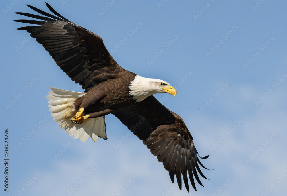 Majestic American symbol in flight Majestic American symbol in flight