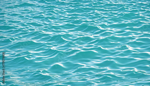 Tranquil Turquoise Water Seamless Pattern - Modern flat cartoon background design of a peaceful beach or pool with clear blue ripples. Perfect for a summer vacation backdrop.