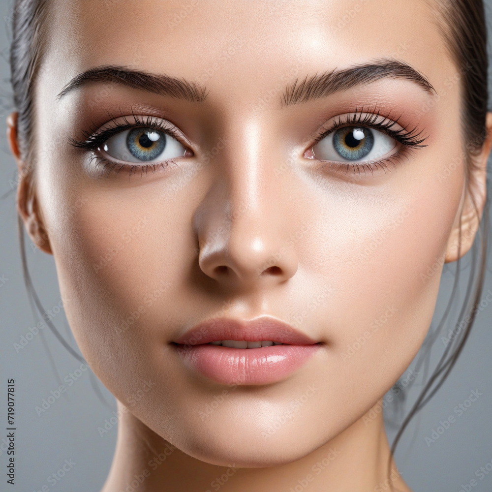 Facial Identification Technology Concept Facial Identification Technology Concept
