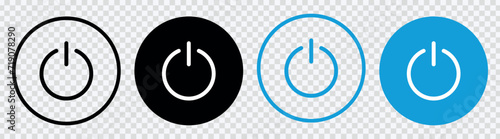  "Elevate designs with our Power Icon Buttons – On/Off symbols, Energy switch signs, and Start power button. Vector illustration for versatile usage."