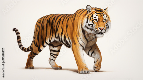 Tiger white background