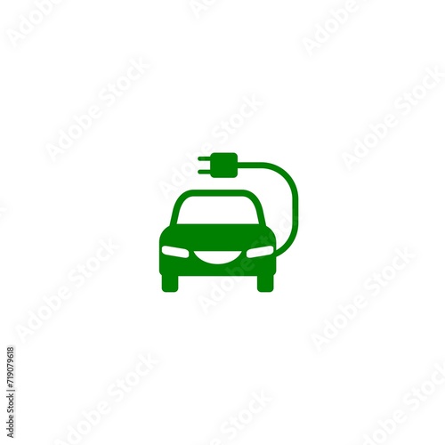 Electric car icon isolated on white background. Electric car icon simple sign.