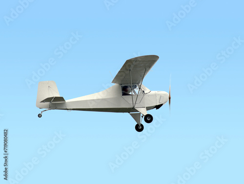 Single-engine, blue, airplane, flying  sunny, day, sky.takeoff,aerobatics,aircraft,airline,airplane,actitude,aviation,breack 