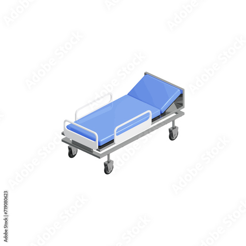 patient's bed 3d vector illustration Design