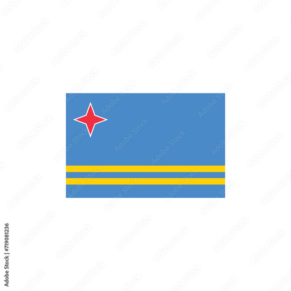 Flag of Aruba vector symbol Flag of Aruba vector symbol