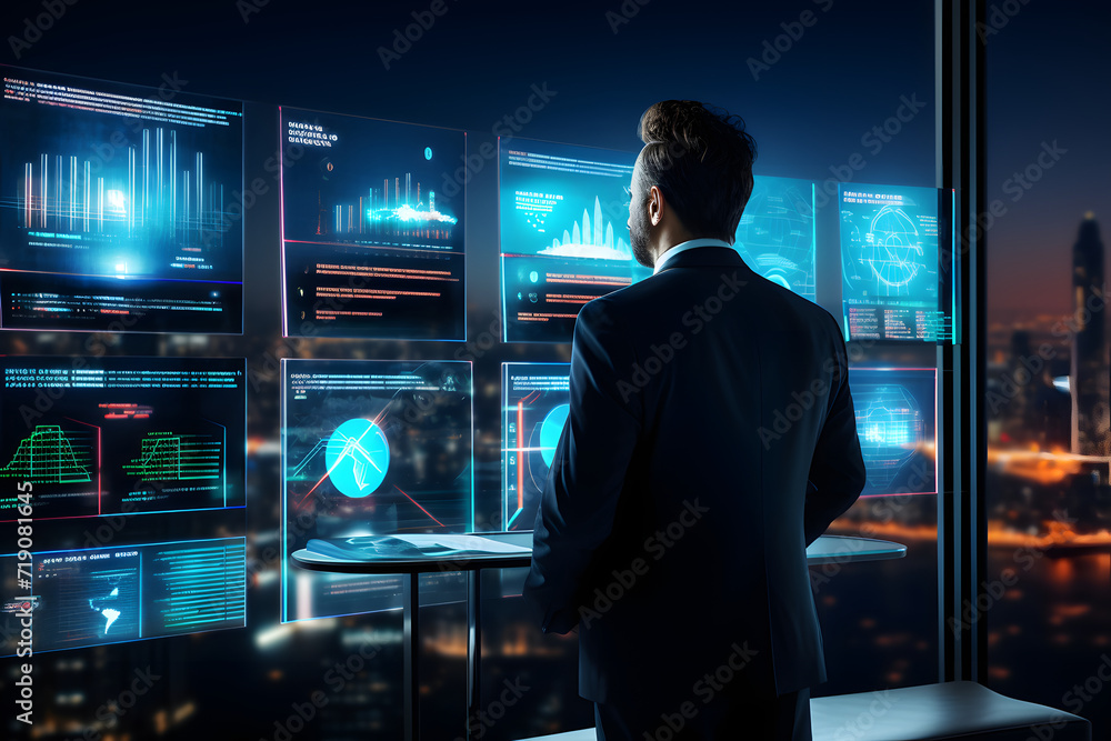 Business professionals collaborating in a modern office environment, utilizing laptops and digital tablets for efficient communication and successful teamwork Business professionals collaborating in a modern office environment, utilizing laptops and digital tablets for efficient communication and successful teamwork