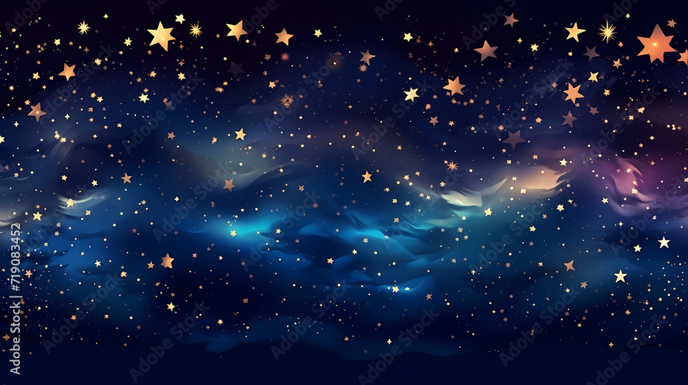 Obraz premium Festive decorative glitter lights background banner. Colorful abstract background with glitter