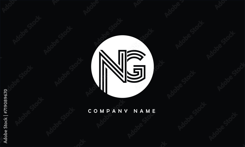 NG, GN, N, G Abstract Letters Logo Monogram NG, GN, N, G Abstract Letters Logo Monogram