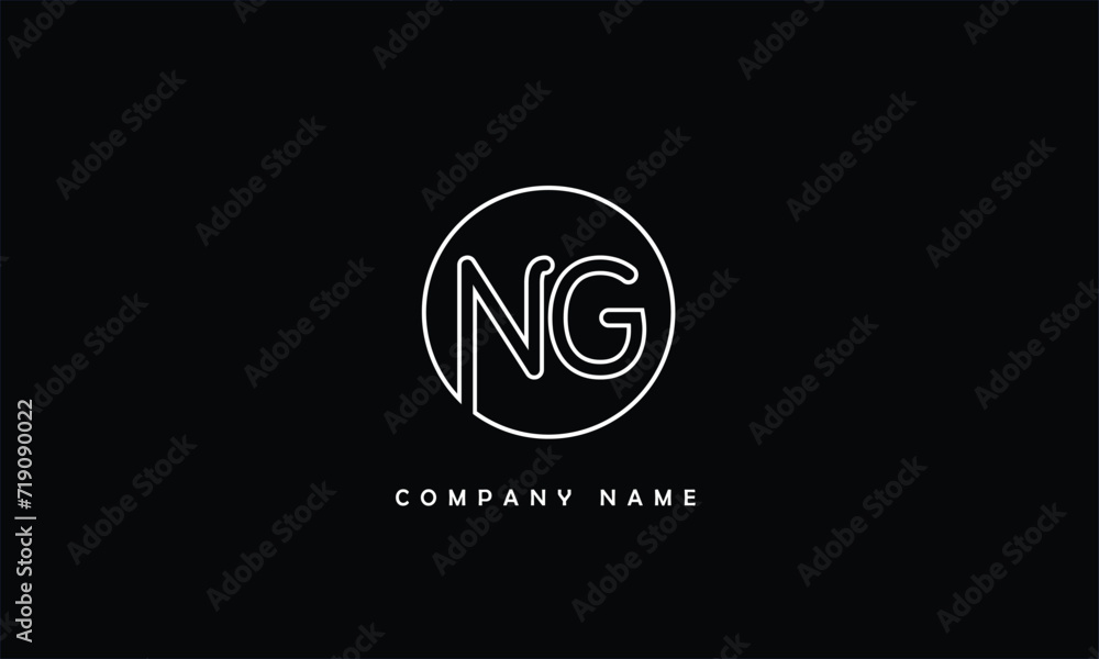 NG, GN, N, G Abstract Letters Logo Monogram