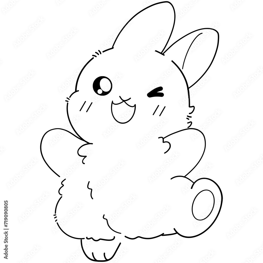 Fototapeta premium page of rabbit