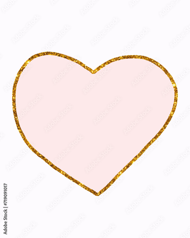 Luxury gold hearts abstract design. Digital illustration, hand drawn. Light pink hearts with gold on color background. Luxury gold hearts abstract design. Digital illustration, hand drawn. Light pink hearts with gold on color background.