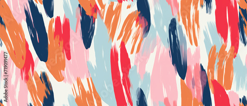 Abstract brushstroke patterns, colorful, bold texture background.