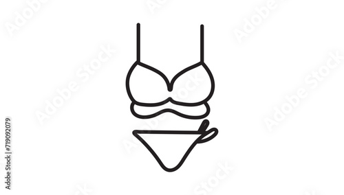 Bra brassiere line icon. brassiere outline icon