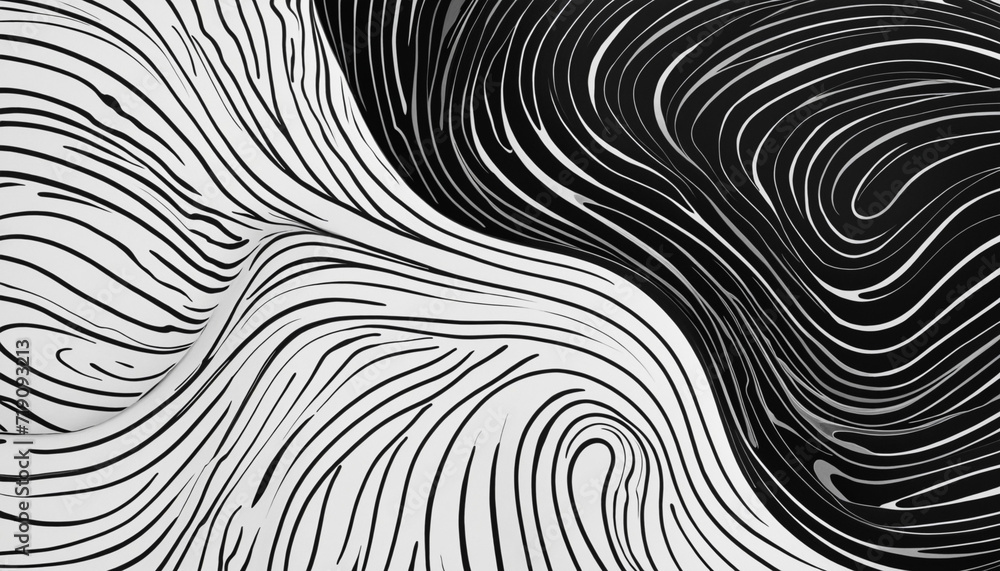 Monochrome Hand-Drawn Wavy Line Seamless Pattern Monochrome Hand-Drawn Wavy Line Seamless Pattern
