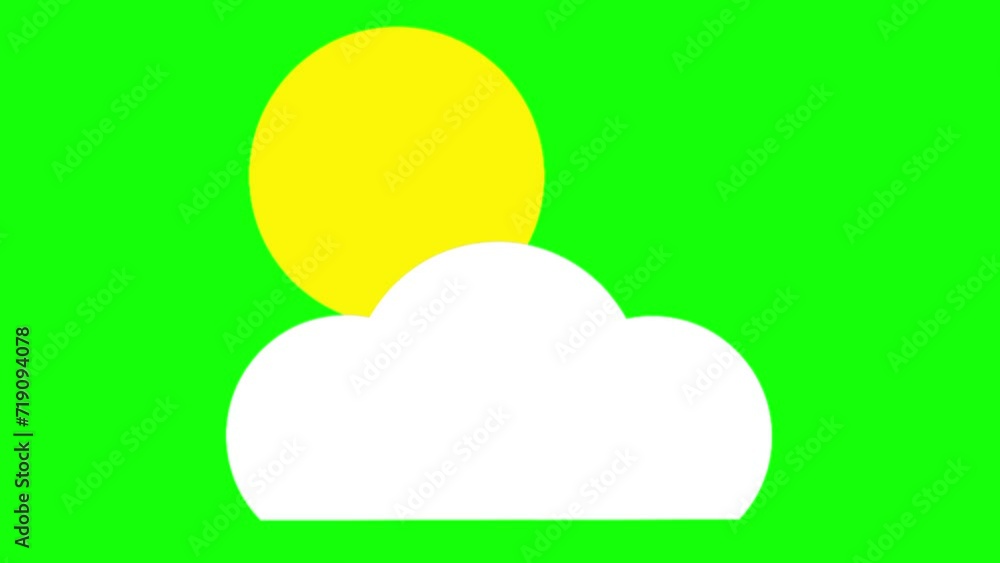 Animation of the rising and setting of the sun and moon with a screen background Animation of the rising and setting of the sun and moon with a screen background