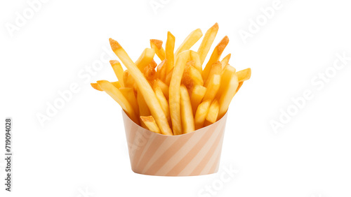 French fries cut out. Realistic french fries on transparent background