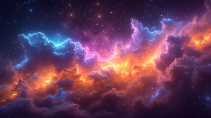 Beautiful colorful galaxy clouds nebula background wallpaper, space and cosmos or astronomy concept, supernova, night stars hd