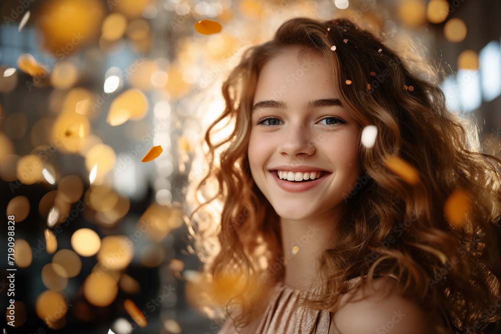 Festive event prom party holiday celebration fancy girl boy students well dressed Generative AI illustration Festive event prom party holiday celebration fancy girl boy students well dressed Generative AI illustration
