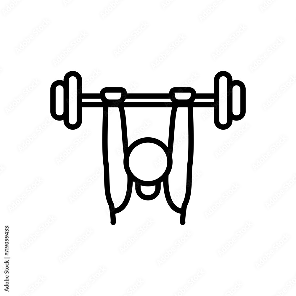 weight lifting icon vector in line style weight lifting icon vector in line style