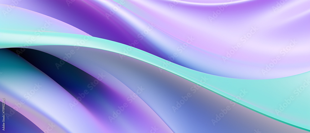 Fototapeta premium Lavender and mint-colored abstract background with waves.