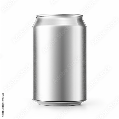 Aluminum drink soda can isolated on a white background