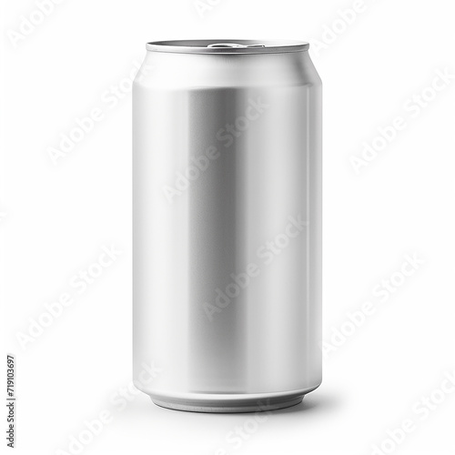 Aluminum drink soda can isolated on a white background