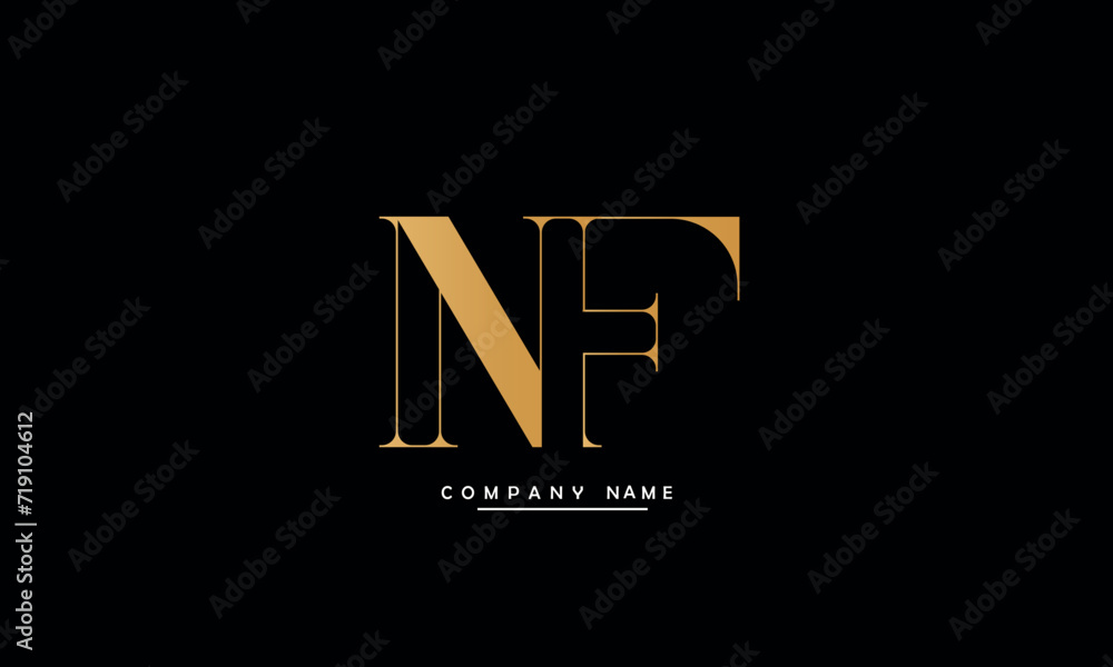 NF, FN, N, F Abstract Letters Logo Monogram NF, FN, N, F Abstract Letters Logo Monogram