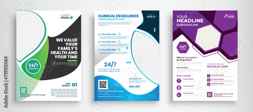 Modern Medical Flyer Template Design. Healthcare business flyer Template, Medical and healthcare modern flyer template