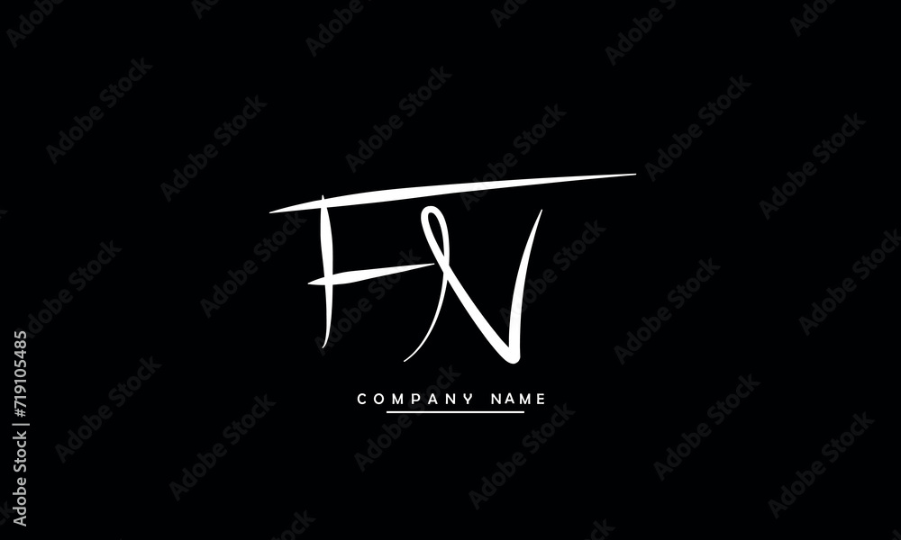 NF, FN, N, F Abstract Letters Logo Monogram