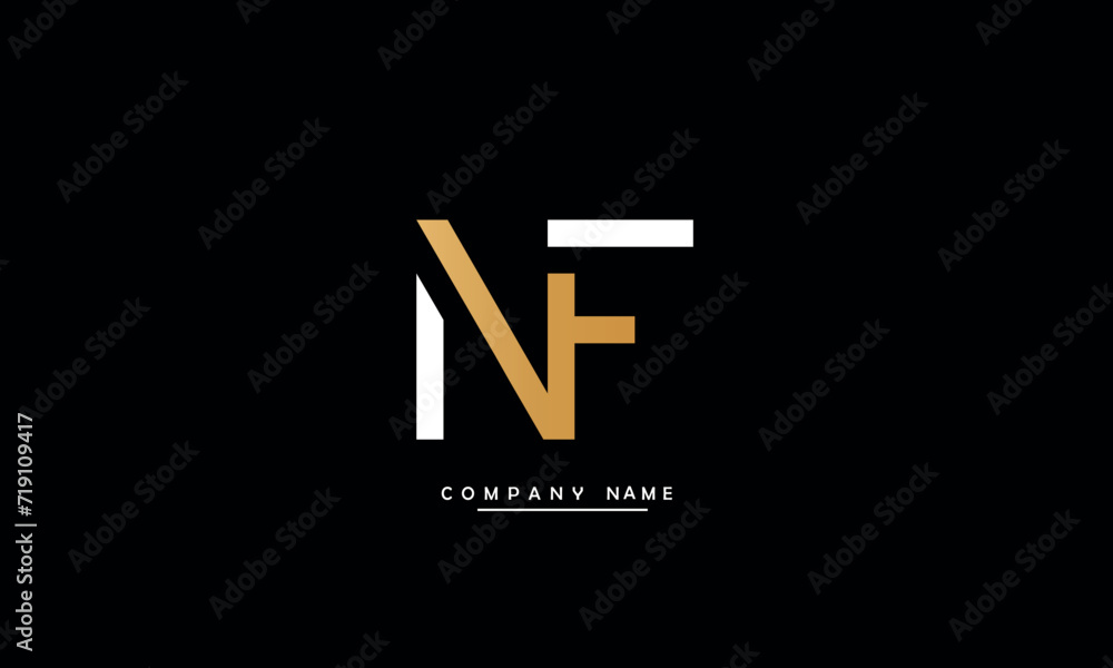 NF, FN, N, F Abstract Letters Logo Monogram NF, FN, N, F Abstract Letters Logo Monogram
