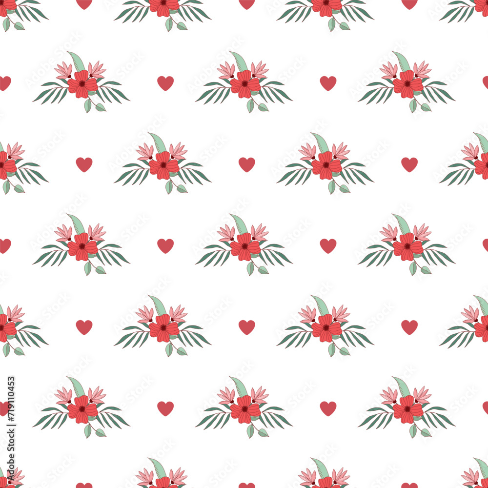 Free vector valentine flowers pattern design. Free vector valentine flowers pattern design.