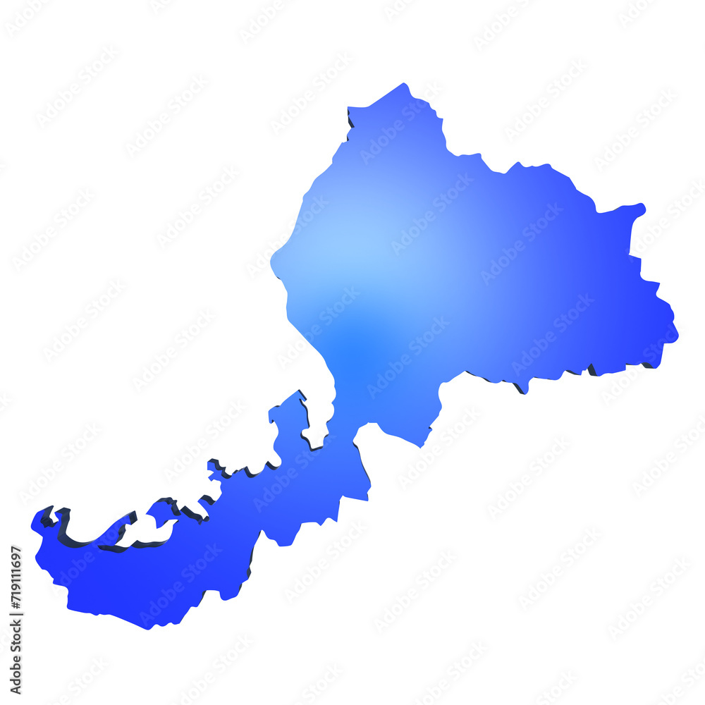 Fototapeta premium 日本の福井県の地図