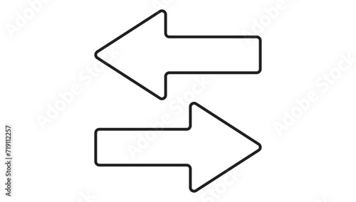 two ways line icon . two ways flat vector icon from two ways collection for web, mobile apps and ui.