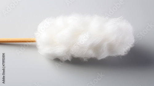 Feather broom isolated on white background