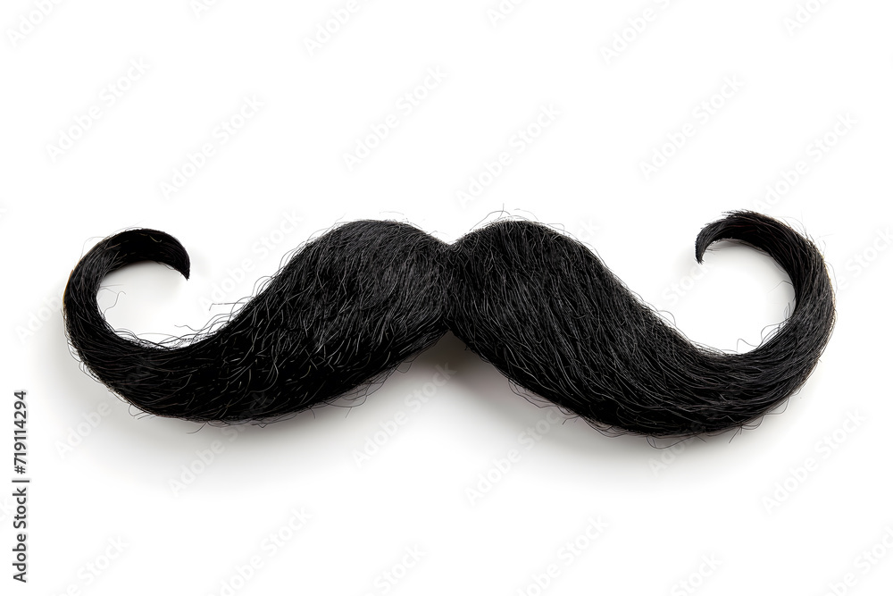 Black moustache isolated on white background Black moustache isolated on white background