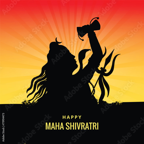 Mahashivratri puja lord shiva shankar mahadev blessing card background