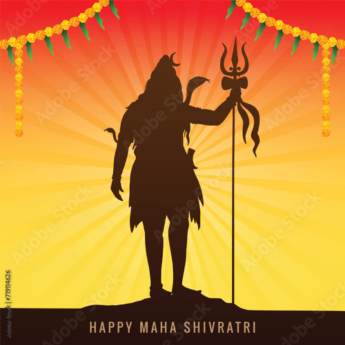 Mahashivratri puja lord shiva shankar mahadev blessing card background